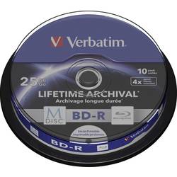 Image of Verbatim 43825 M-DISC Blu-ray Rohling 25 GB 10 St. Spindel Bedruckbar