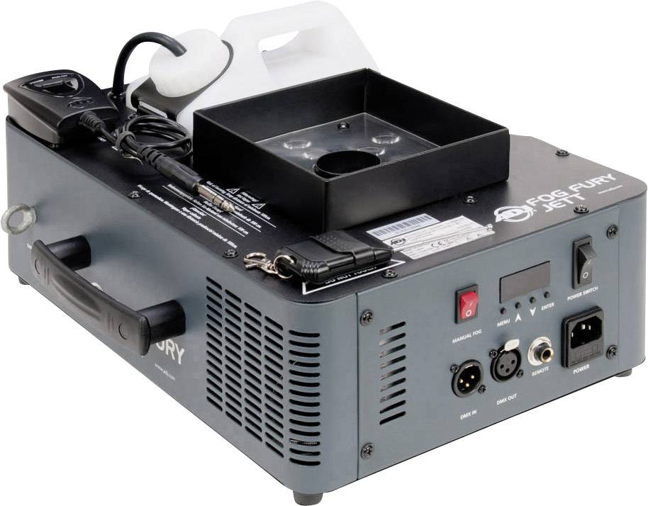 ADJ Nebelmaschine ADJ FOG FURY JETT mit Lichteffekt, inkl. Kabelfernbedienung, inkl. Funkfernbedienu