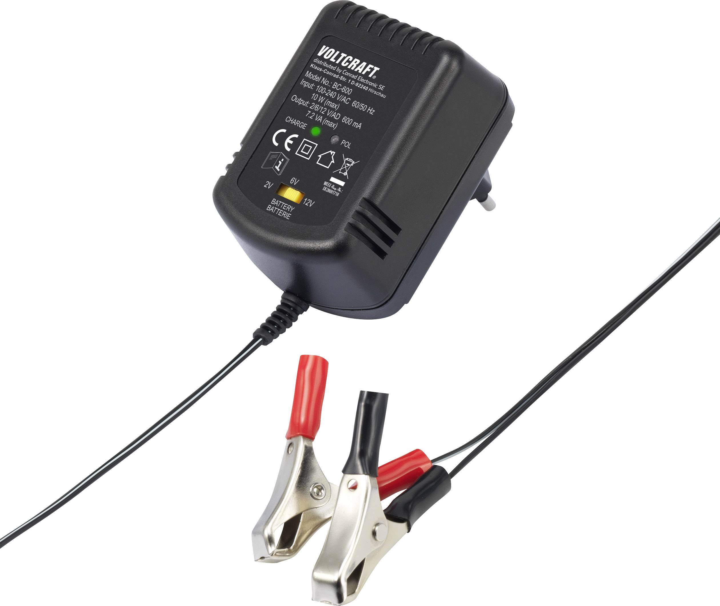 VOLTCRAFT Bleiakku Ladegerät BC 600 2 V, 6 V, 12 V Ladestrom VOLTCRAFT Bleiakku Ladegerät VC 612V 6 V, 12 V kaufen