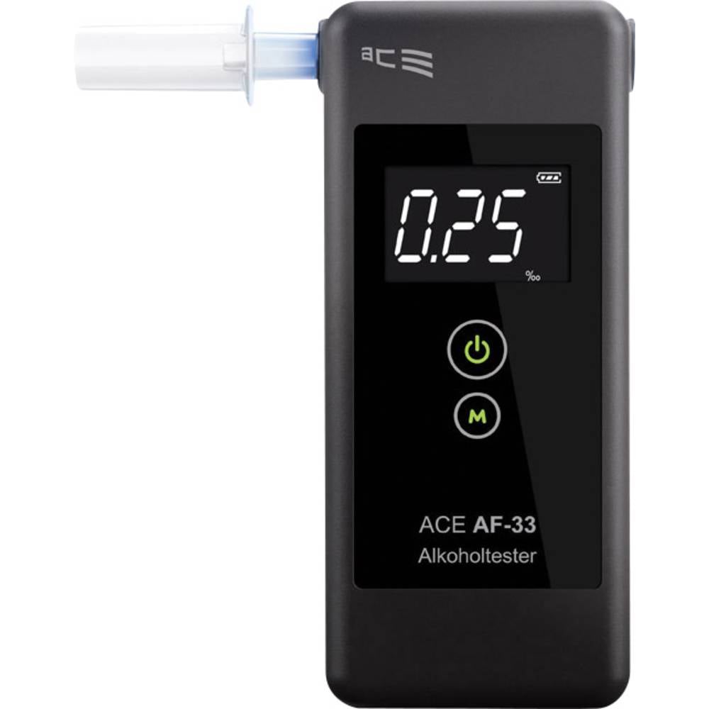 ACE Alcoholtester Meetbereik alcohol (max.)=5.00 ‰ incl. display Donkergrijs
