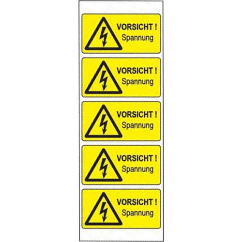 Warn-Kombischild Achtung Folie selbstklebend (B x H) 52 mm x 26 mm 5 St.