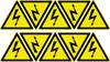 Warnschild Achtung Hochspannung! Folie selbstklebend 10 St.