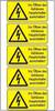 Warn-Kombischild Achtung Folie selbstklebend (B x H) 74 mm x 37 mm 5 St.