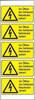 Warn-Kombischild Achtung Folie selbstklebend (B x H) 52 mm x 26 mm 5 St.