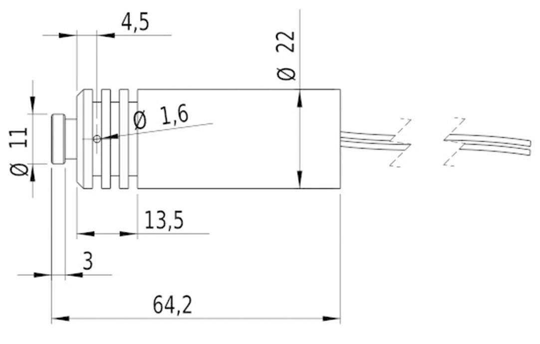 Picotronic Lasermodul Punkt Infrarot 120 mW DH808-120-3(22x65)-2
