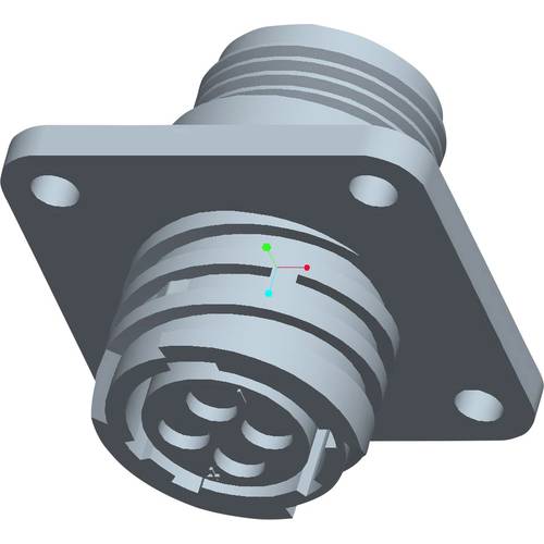 TE Connectivity 206430-1 Rundstecker Flanschbuchse Gesamtpolzahl: 4 Serie (Rundsteckverbinder): CPC 1 St.