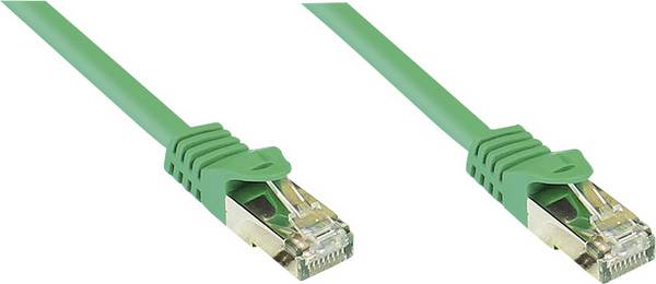 Good Connections® RJ45 Patchkabel mit Cat. 7 Rohkabel und Rastnasenschutz (RNS®), S/FTP, PiMF, 500MHz, grün, 40m