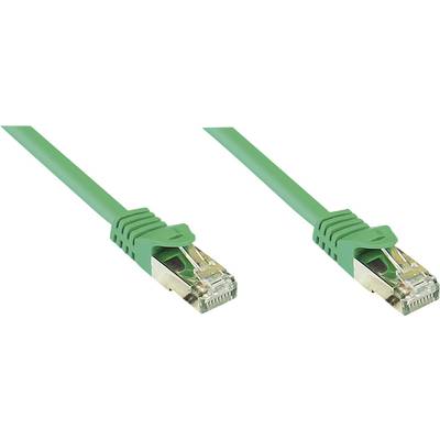 Good Connections® RJ45 Patchkabel mit Cat. 7 Rohkabel und Rastnasenschutz (RNS®), S/FTP, PiMF, 500MHz, grün, 40m-0