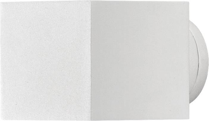 Weiße, rechteckige Wandlampe mit mattem Finish und modernem Design. Ideal für minimalistisches Interieur.