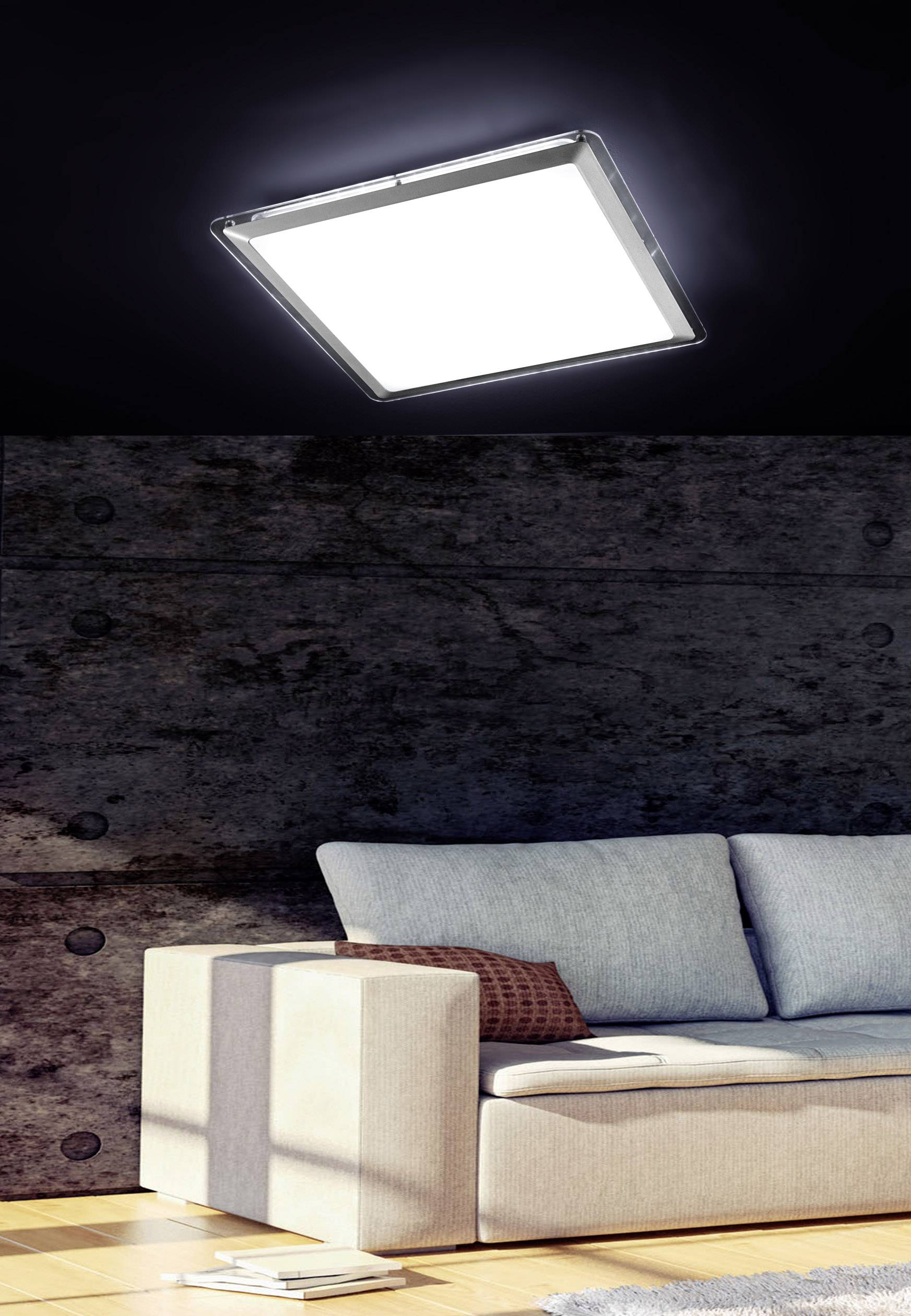 Just Light Labol 14268-55 LED-Bad-Deckenleuchte 20 W Warmweiß Stahl-4