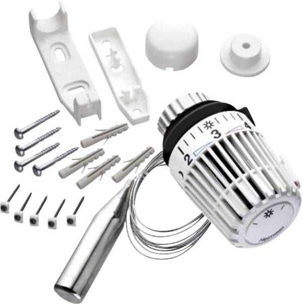 IMI Heimeier Thermostat-Kopf K, mit Fernfühler und 2m Kapillarrohr, Weiß