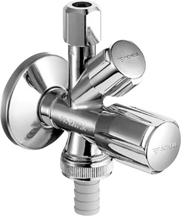Schell Comfort RV Kombi-Eckventil, ASAG easy, DN 15 G 1/2", Chrom