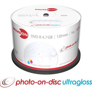Primeon Dvd R Rohling 4 7 Gb 50 St Spindel Bedruckbar Hochglanz Oberflache Wasserfest Wischfest Kaufen