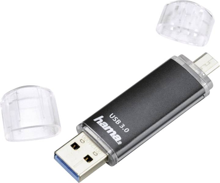 FlashPen \"Laeta Twin\", USB 3.0, 128GB, 40MB/s, Schwarz