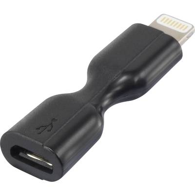 Renkforce Apple iPad/iPhone/iPod Adapter [1x Apple Lightning-Stecker - 1x USB 2.0 Buchse Micro-B]  Schwarz