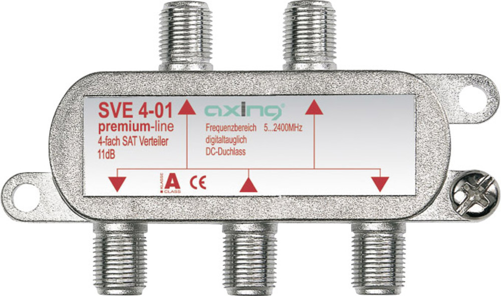 Sat Verteiler 4 Fach Mit Verstärker SAT-Verteiler Axing SVE 4-01 4-fach 5 - 2400 MHz kaufen