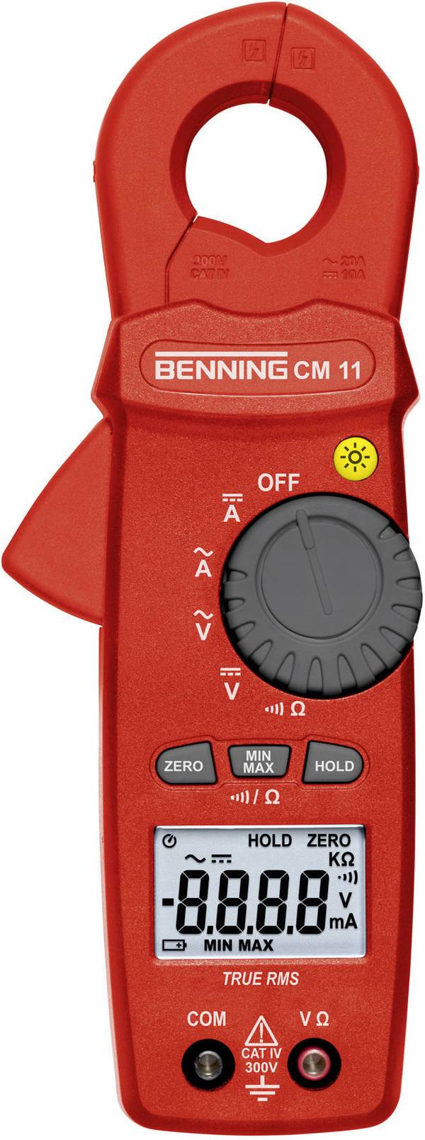 Benning CM 11 Stromzange, Hand-Multimeter kalibriert (ISO) digital  CAT IV 300 V Anzeige (Counts): 6000