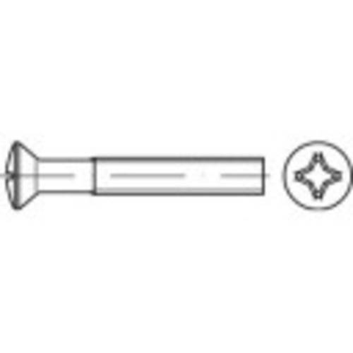 TOOLCRAFT 134671 Linsensenkschrauben M6 70 mm Kreuzschlitz Phillips DIN 966 Stahl galvanisch verzinkt 200 St.