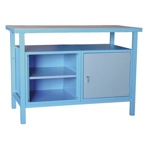 Aerotec 20142008 Werkbank (B x H x T) 1200 x 850 x 600 mm Blau (RAL 5015), Lichtgrau (RAL 7035)
