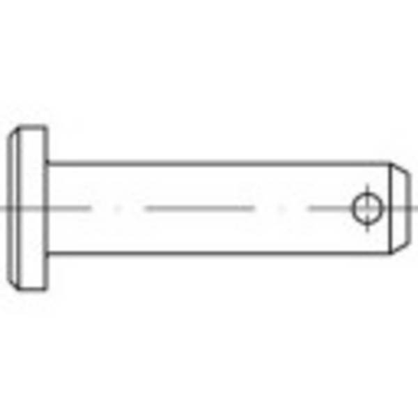 TOOLCRAFT  135889 Bolzen (Ø x L) 8 mm x 35 mm  Stahl galvanisch verzinkt 100 St.