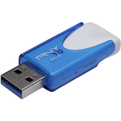 PNY Attaché 4 USB-Stick  64 GB Blau FD64GATT430-EF USB 3.2 Gen 1 (USB 3.0)