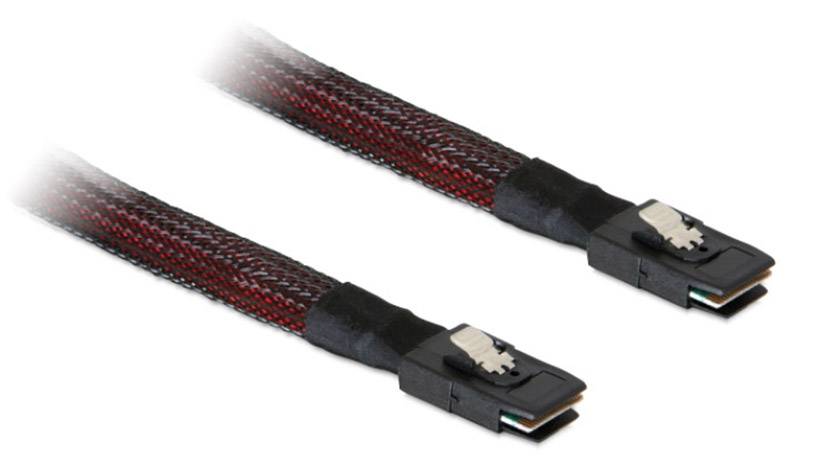 Delock Festplatten Anschlusskabel [1x Mini SAS-Stecker (SFF-8087) - 1x Mini SAS-Stecker (SFF-8087)] 1.00 m Rot/Schwarz-1