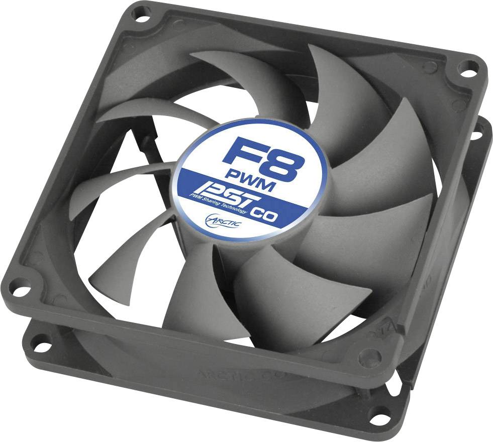 Arctic F8 PWM PST CO PC-Gehäuse-Lüfter Schwarz (B x H x T) 80 x 80 x 25 mm-2