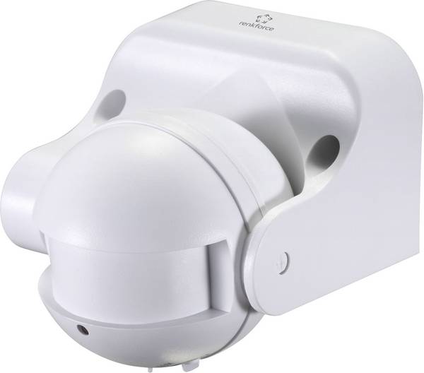 Renkforce 1362991 Aufputz, Aufbau, Wand HF-Bewegungsmelder 180 ° Relais Weiß IP44