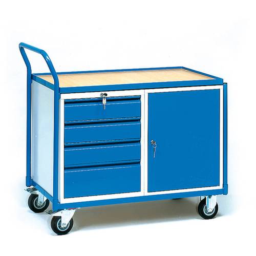 Thumbnail - Fetra Hauptartikel 2635 Tisch- und Schrankwagen Stahl pulverbeschichtet Traglast (max.): 250 kg Brillantblau (RAL 5007)
