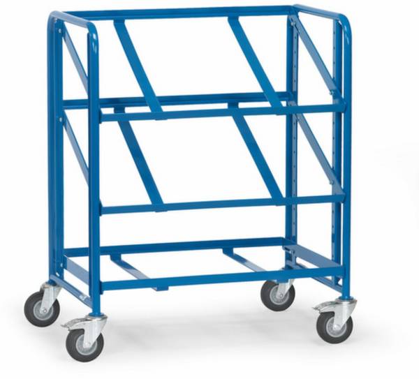 Fetra Hauptartikel 2390  Etagenwagen Feststeller Stahl pulverbeschichtet Traglast (max.): 250 kg Brillantblau (RAL 5007)