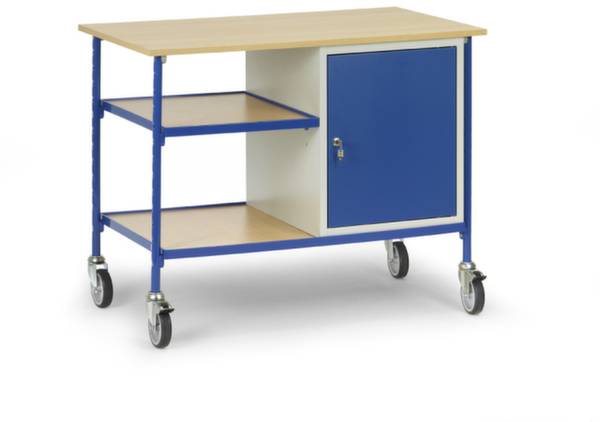 Fetra Hauptartikel 5864  Tisch- und Schrankwagen  Stahl pulverbeschichtet Traglast (max.): 150 kg Brillantblau (RAL 5007)