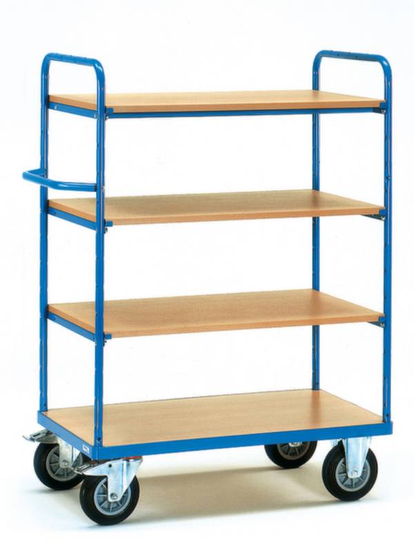 Fetra - Etagenwagen - Tragkraft 500 kg - 1.511 x 509 x 1.019 mm (HxBxT) - 4 Böden - offen