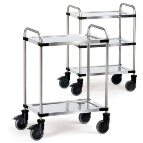 Thumbnail - Fetra Hauptartikel 5038 Etagenwagen Edelstahl Traglast (max.): 150 kg Chrom