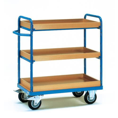 Thumbnail - Fetra Hauptartikel 8120 Etagenwagen Stahl pulverbeschichtet Traglast (max.): 400 kg Brillantblau (RAL 5007)