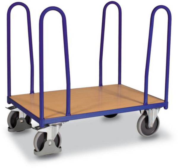 VARIOfit Kastenwagen mit 4 Holzwänden 860x450mm Enzianblau RAL 5016