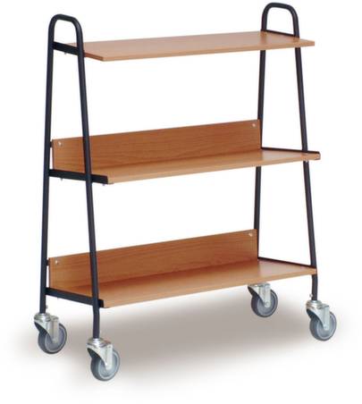 Ebinger 610 Ordnerwagen Stahl pulverbeschichtet Traglast (max.): 120 kg Schwarz, Buche