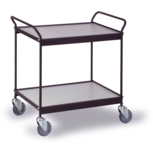 Thumbnail - Ebinger 0300S Etagenwagen Stahl pulverbeschichtet Traglast (max.): 150 kg Tiefschwarz (RAL 9005)