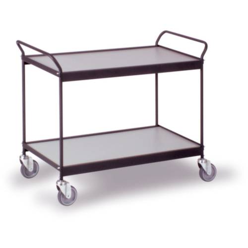 Thumbnail - Ebinger 0302S Etagenwagen Stahl pulverbeschichtet Traglast (max.): 150 kg Tiefschwarz (RAL 9005)