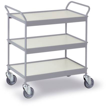 Ebinger 0210G Etagenwagen Stahl pulverbeschichtet Traglast (max.): 150 kg Silber-Grau (RAL 7001)