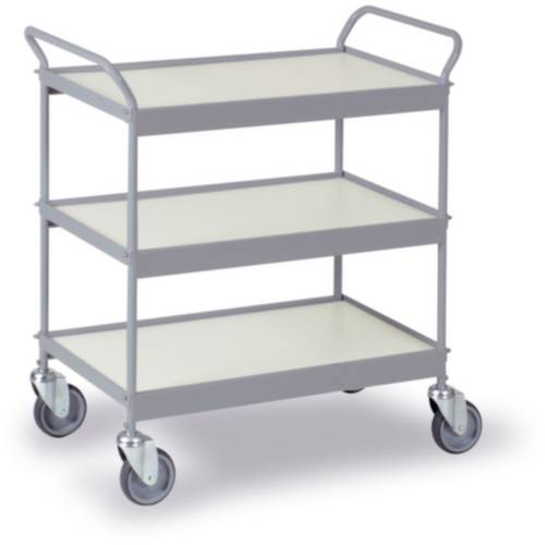 Ebinger 0210G Etagenwagen Stahl pulverbeschichtet Traglast (max.): 150 kg Silber-Grau (RAL 7001)