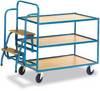 ROLLCART AUG 72 Kommissionierwagen Stahl pulverbeschichtet Traglast (max.): 250 kg Enzianblau (RAL 5010)