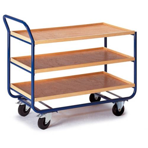 Thumbnail - ROLLCART Rollcart 1363966 Tischwagen Stahl Traglast (max.): 250 kg Enzianblau (RAL 5010)