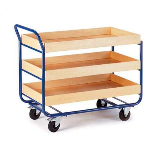 Thumbnail - ROLLCART Rollcart 1363970 Tischwagen Stahl Traglast (max.): 250 kg Enzianblau (RAL 5010)