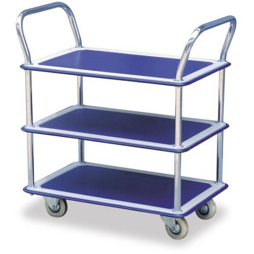 RapidLift 16/1400110 Leichter Etagenwagen Stahl verchromt Traglast (max.): 120 kg Verkehrsblau (RAL 5017)