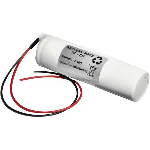 Emmerich 24D4000S Notleuchten-Akku Kabel 2.4 V 4000 mAh
