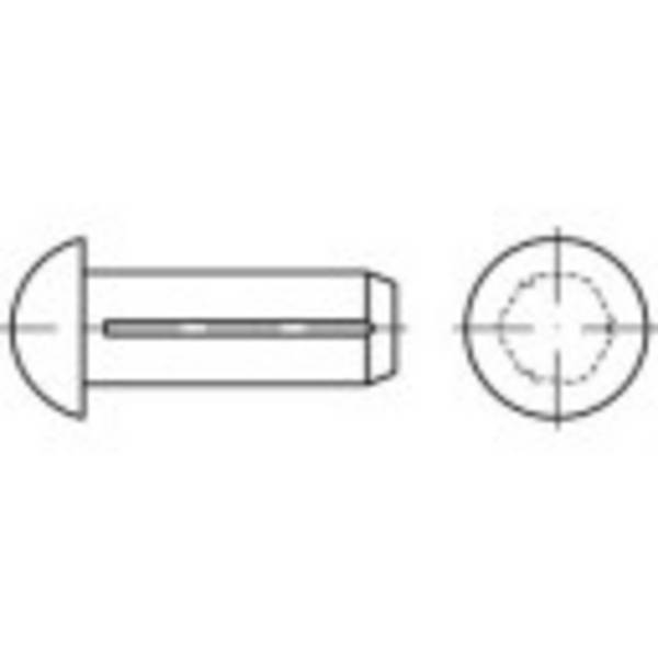 TOOLCRAFT  136509 Halbrundkerbnagel (Ø x L) 2 mm x 5 mm  Stahl  500 St.