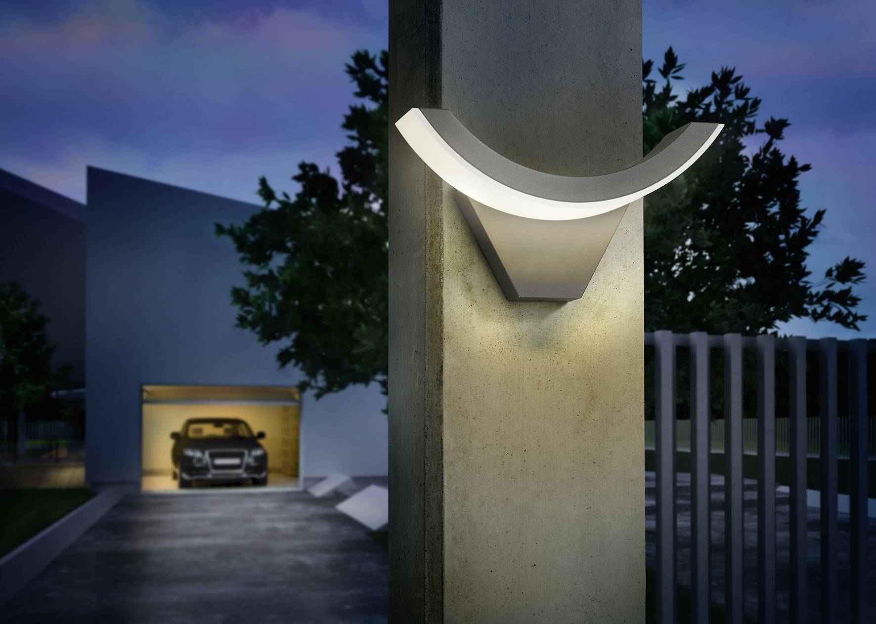 Moderne LED-Außenwandleuchte 