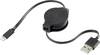 Renkforce USB-Kabel 0.80 m Schwarz inkl. Aufroller RF4097196