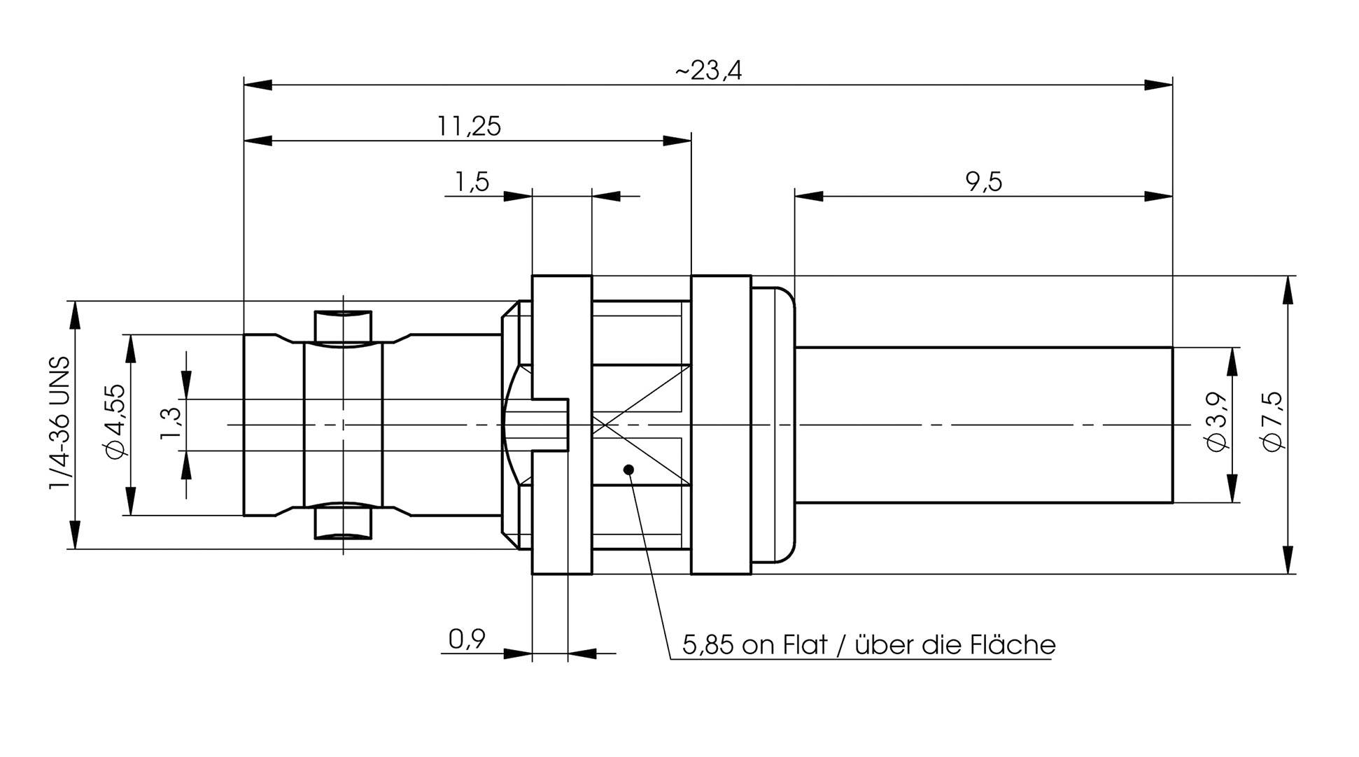 Telegärtner 100025064 100025064 BNC-Steckverbinder Buchse, Einbau 75 Ω 1 St.-3