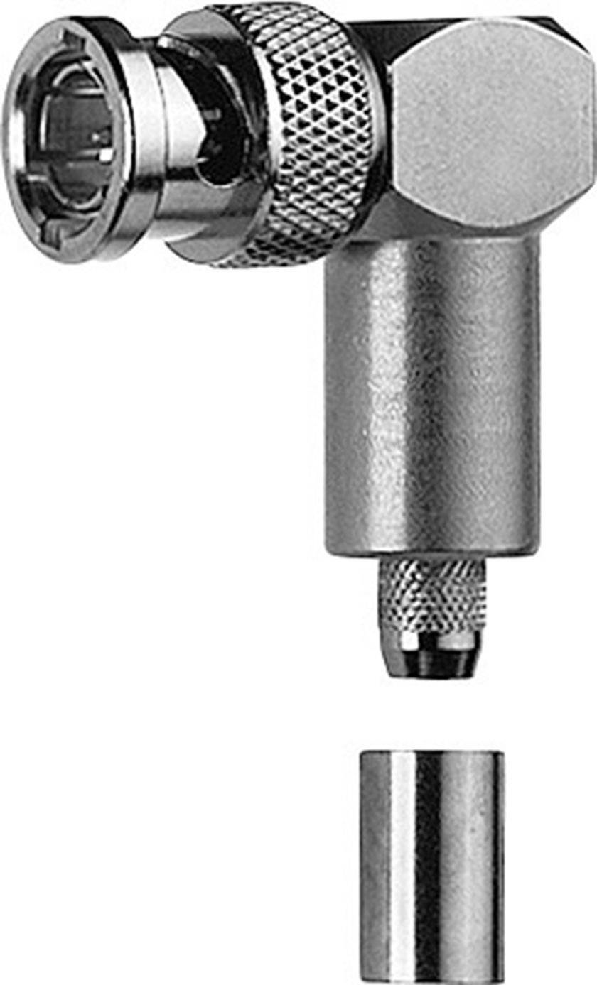 Ein Koaxialsteckeradapter mit einem abnehmbaren Teil darunter, gezeigt in silberner Metalloptik, geeignet für Fernsehverbindungen.